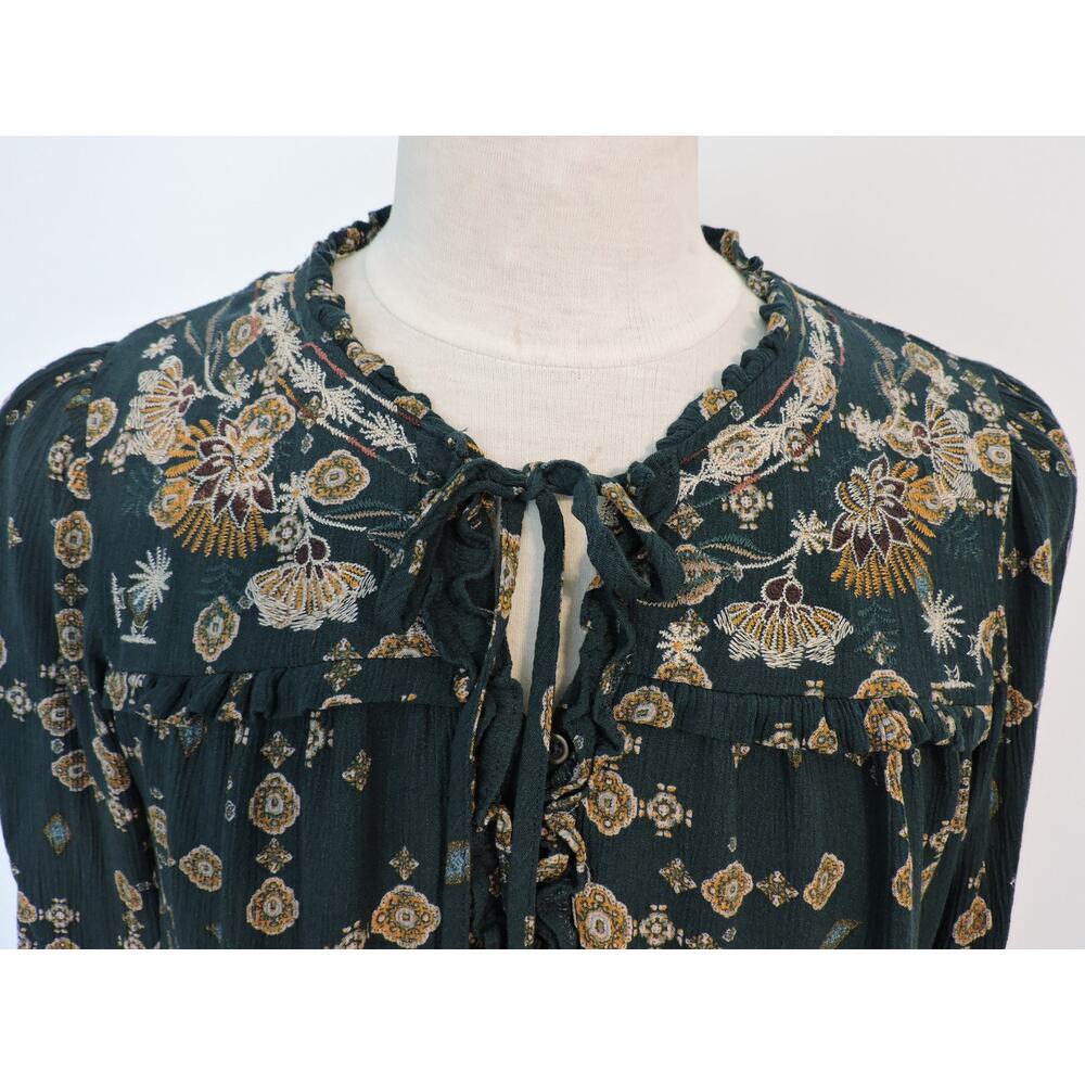 Knox Rose Prairie Style Blouse with Embroidery design